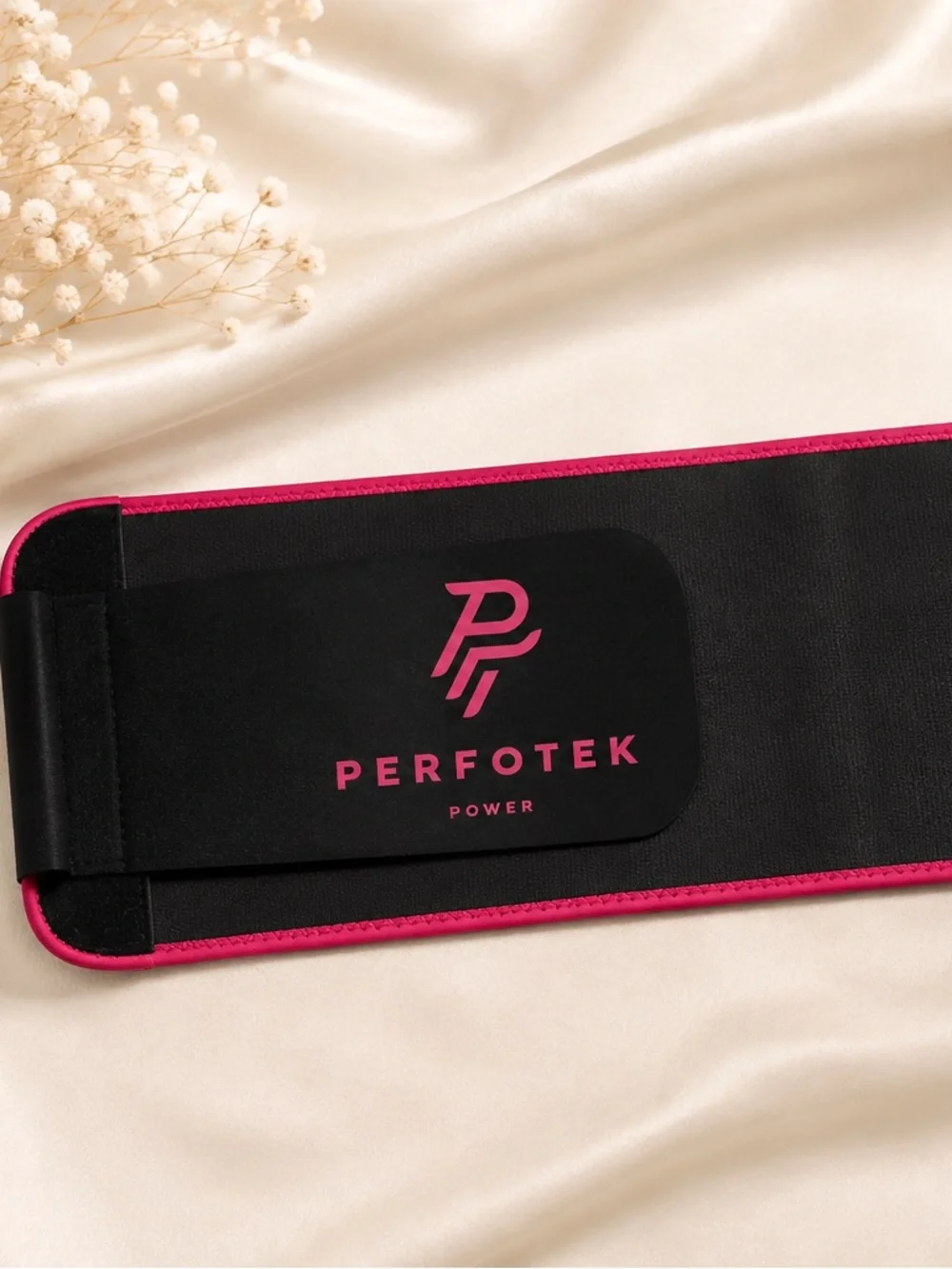 Perfotek Power Waist Trimmer Belt 45” Black Pink Workout Fitness